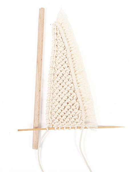 Segelboot mit Makramee-Segel basteln - Schritt 29