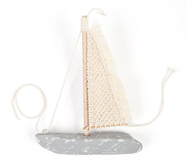 Segelboot mit Makramee-Segel basteln - Schritt 33