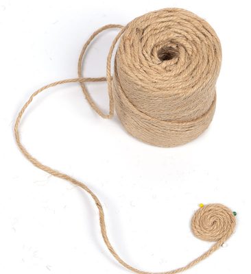 Sitzpouf mit Jutegarn nähen - Schritt 2 Sitzpouf mit Jutegarn nähen - Schritt 2