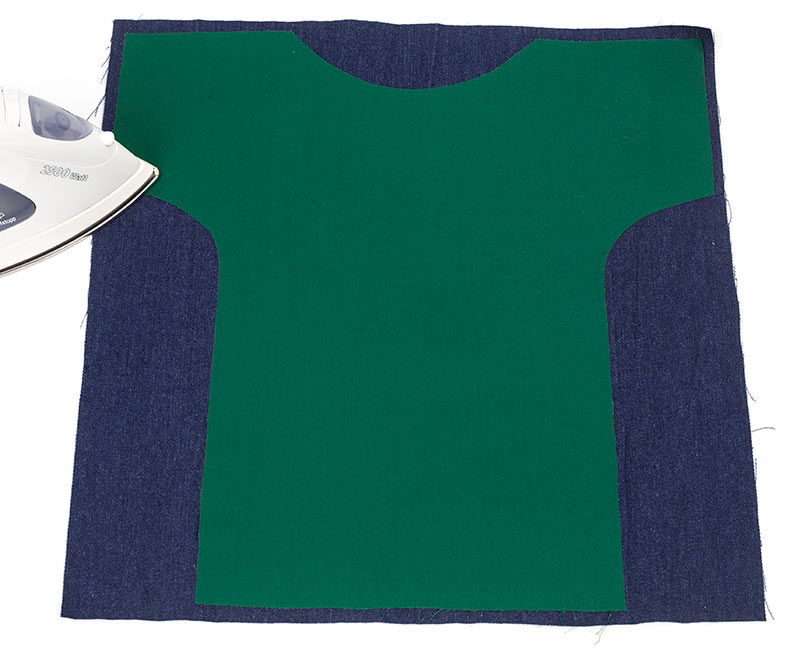 Stadionkissen nähen - Trikot aufbügeln