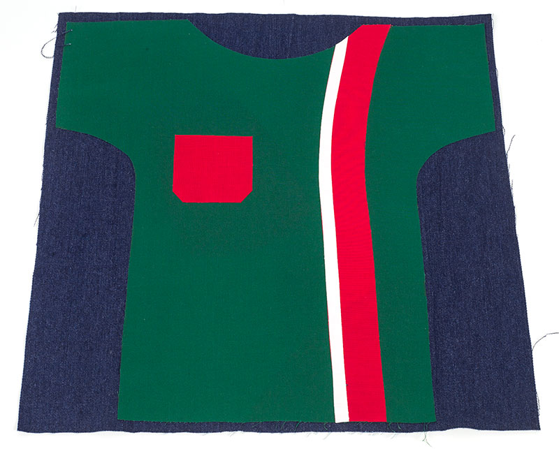 Stadionkissen nähen - Trikot Details aufbügeln