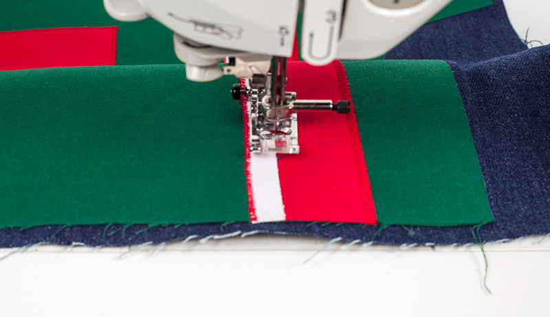 Stadionkissen nähen - Trikot Details aufsticken