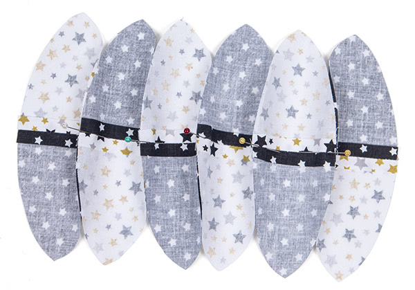 Christbaumkugeln aus Stoff nähen - Schritt 5 Christbaumkugeln aus Stoff nähen - Schritt 5