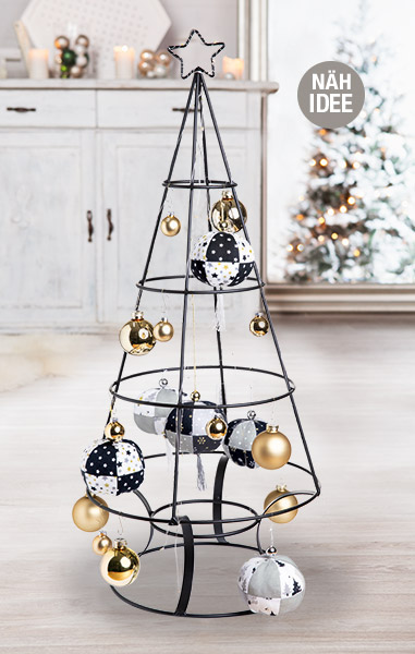 Christbaumkugel aus Stoff nähen Christbaumkugel aus Stoff nähen