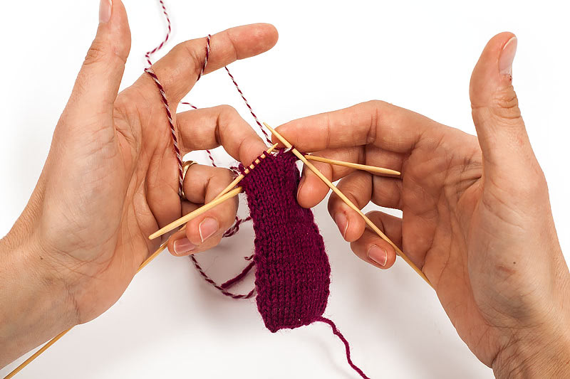 Strick-Krawatte Farbstreifen einarbeiten