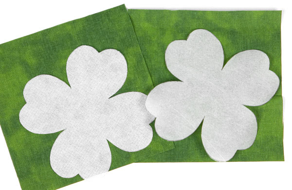 Tischdeko Kleeblätter nähen - Schritt 1 Tischdeko Kleeblätter nähen - Schritt 1