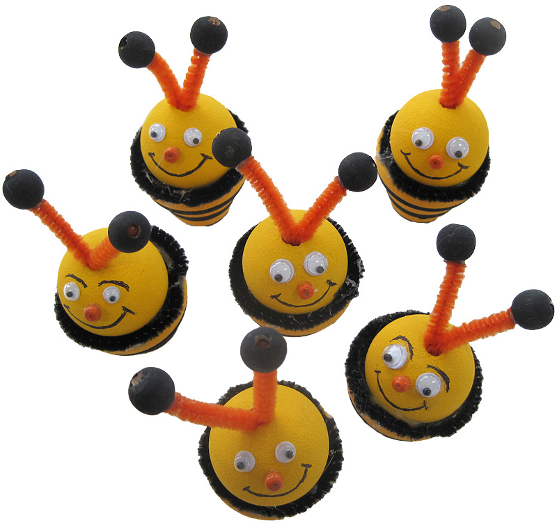 Tontopf-Mobile Bienen Schritt 5