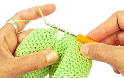 Topfhandschuh häkeln Schritt 2/3