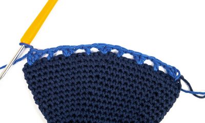 Topfhandschuh häkeln Schritt 3/4