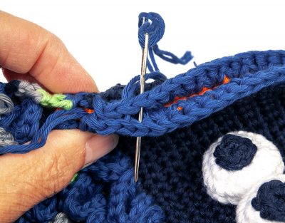 Topfhandschuh häkeln Schritt 7/2