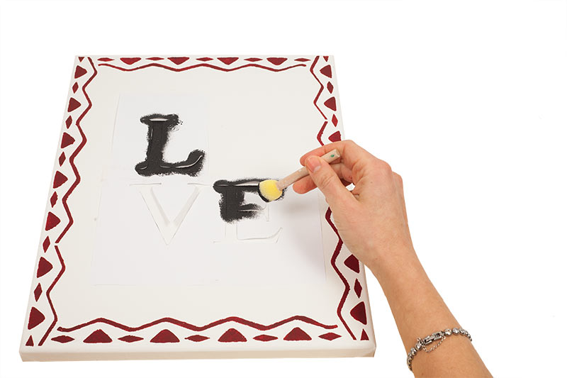 Valentinstagsbild stempeln