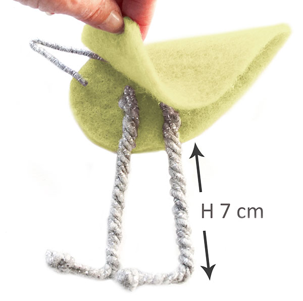 Vögel aus Wollband basteln - Schritt 4 Vögel aus Wollband basteln - Schritt 4