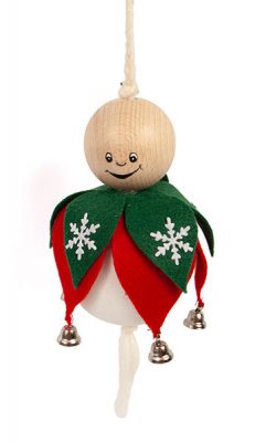 Winterkinder mit Filzkleid basteln - Schritt 15