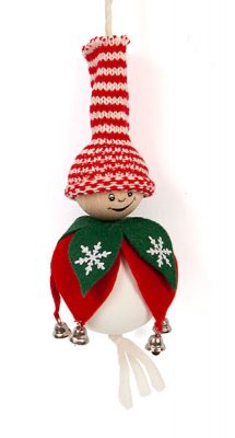 Winterkinder mit Filzkleid basteln - Schritt 16