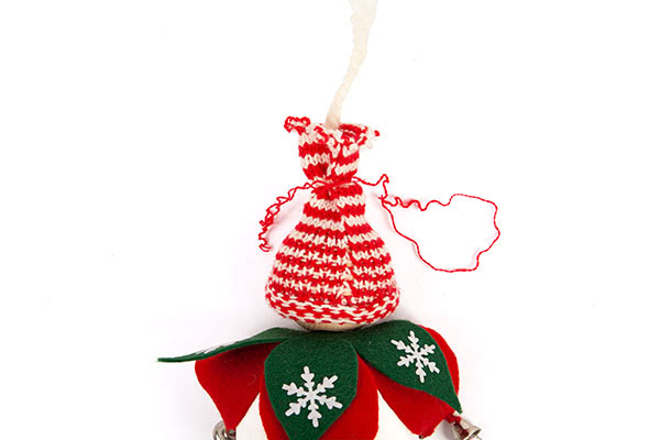 Winterkinder mit Filzkleid basteln - Schritt 17