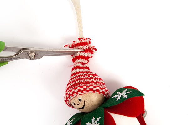 Winterkinder mit Filzkleid basteln - Schritt 18