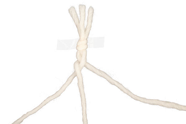 Winterkinder mit Filzkleid basteln - Schritt 5