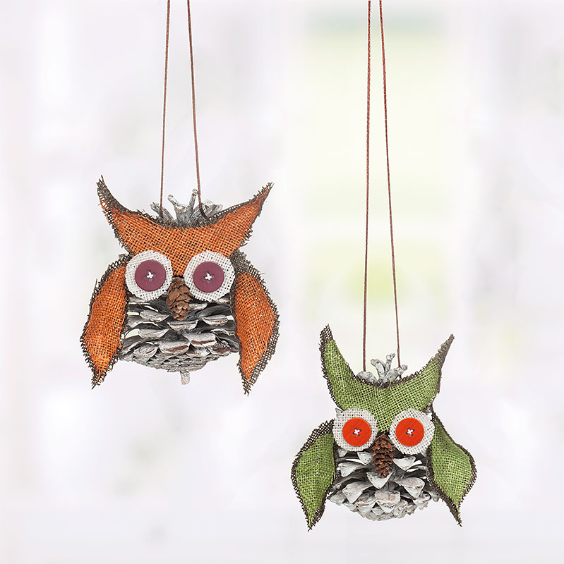 Zapfeneule mit Rupfen